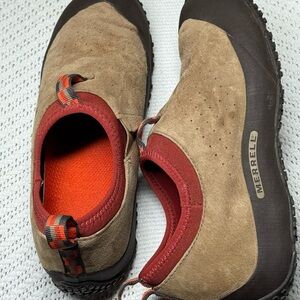 Merrell Improv Moc Slip On Tumbleweed LeatherTan and Red Women’s Slip-On Loafers